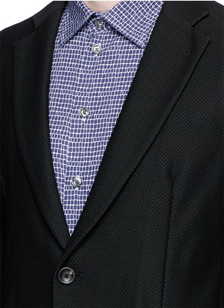 Detail View - Click To Enlarge - ARMANI COLLEZIONI - Textured soft blazer