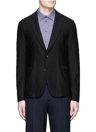 Main View - Click To Enlarge - ARMANI COLLEZIONI - Textured soft blazer