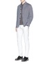 Figure View - Click To Enlarge - ARMANI COLLEZIONI - Mandarin collar jersey jacket
