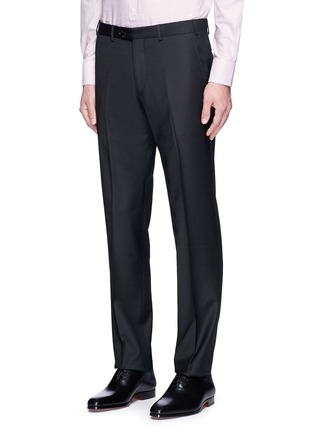 Front View - Click To Enlarge - ARMANI COLLEZIONI - Tailored wool pants