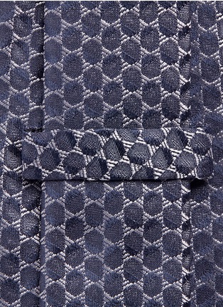 Detail View - Click To Enlarge - ARMANI COLLEZIONI - Honeycomb jacquard silk tie