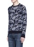 Front View - Click To Enlarge - ARMANI COLLEZIONI - Camouflage cotton sweater