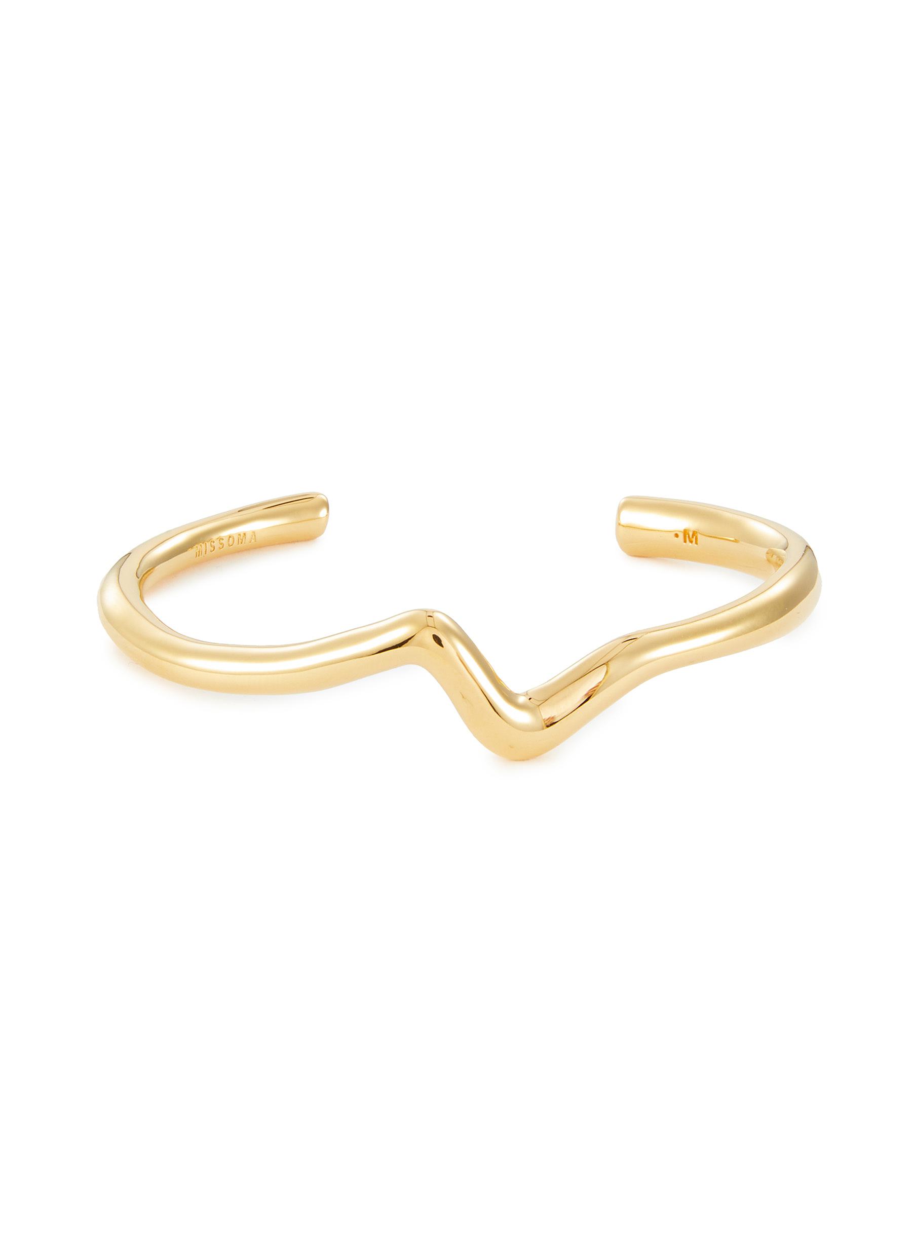 MISSOMA Molten 18K Gold Plated Wave Cuff Bracelet