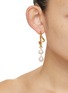 Front View - Click To Enlarge - MISSOMA - Molten Baroque Pearl 18K Gold Plated Mismatch Drop Earrings