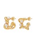 Main View - Click To Enlarge - MISSOMA - Molten Freshwater Pearl 18K Gold Plated Hoop Earrings