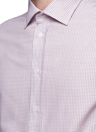 Detail View - Click To Enlarge - ARMANI COLLEZIONI - Check cotton shirt