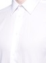 Detail View - Click To Enlarge - ARMANI COLLEZIONI - Herringbone cotton tuxedo shirt