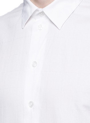 Detail View - Click To Enlarge - ARMANI COLLEZIONI - Check jacquard cotton shirt