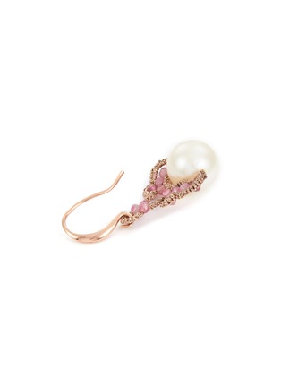 Detail View - Click To Enlarge - LORINA BALTEANU - Moona Tourmaline Pearl Earrings