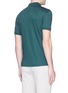 Back View - Click To Enlarge - ARMANI COLLEZIONI - Piqué trim polo shirt