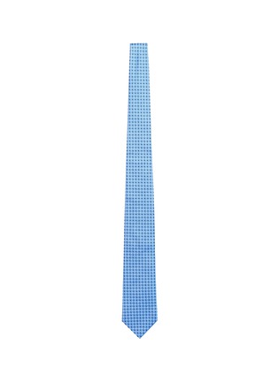 Main View - Click To Enlarge - ARMANI COLLEZIONI - Circle square embroidered silk tie