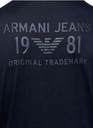 Detail View - Click To Enlarge - ARMANI COLLEZIONI - Eagle logo print T-shirt
