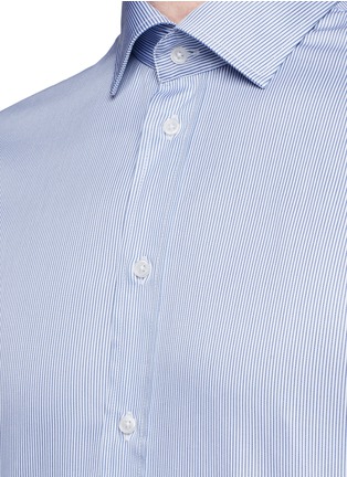 Detail View - Click To Enlarge - ARMANI COLLEZIONI - Stripe cotton poplin shirt