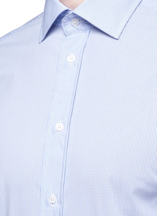 Detail View - Click To Enlarge - ARMANI COLLEZIONI - Check cotton poplin shirt