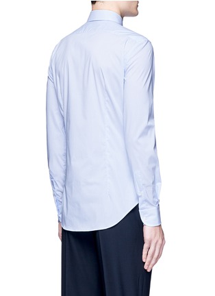 Back View - Click To Enlarge - ARMANI COLLEZIONI - Check cotton poplin shirt