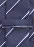 Detail View - Click To Enlarge - ARMANI COLLEZIONI - Regimental stripe jacquard silk tie