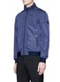 Front View - Click To Enlarge - ARMANI COLLEZIONI - Debossed dot print track jacket