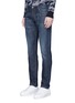 Front View - Click To Enlarge - ARMANI COLLEZIONI - Slim fit wash jeans