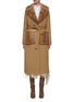 Main View - Click To Enlarge - YVES SALOMON - Reversible Mink Collar Belted Wool Coat