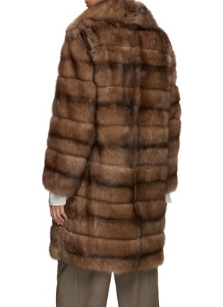 Back View - Click To Enlarge - YVES SALOMON - Exaggerated Lapel Sable Fur Coat