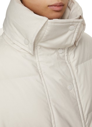 Detail View - Click To Enlarge - YVES SALOMON - Sable Fur Collar Puffer Gilet