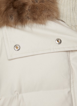  - YVES SALOMON - Sable Fur Collar Puffer Gilet