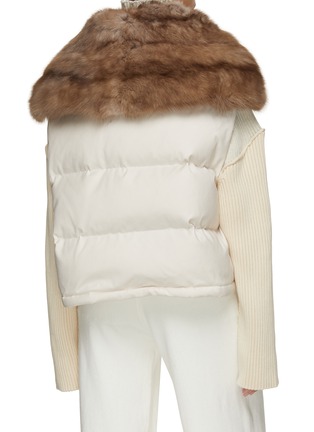 Back View - Click To Enlarge - YVES SALOMON - Sable Fur Collar Puffer Gilet