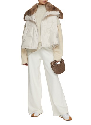 Figure View - Click To Enlarge - YVES SALOMON - Sable Fur Collar Puffer Gilet