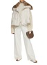 Figure View - Click To Enlarge - YVES SALOMON - Sable Fur Collar Puffer Gilet