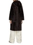 Back View - Click To Enlarge - YVES SALOMON - Hooded Shearling Coat