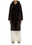 Main View - Click To Enlarge - YVES SALOMON - Hooded Shearling Coat