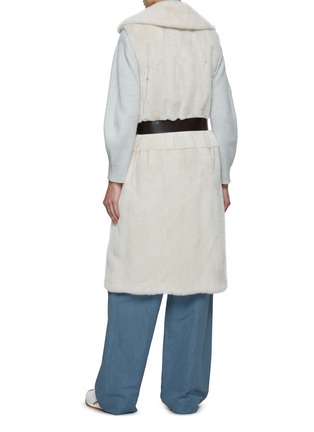 Back View - Click To Enlarge - YVES SALOMON - Mink Belted Gilet