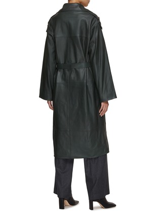 Back View - Click To Enlarge - YVES SALOMON - Belted Leather Trench Coat