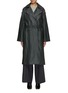 Main View - Click To Enlarge - YVES SALOMON - Belted Leather Trench Coat