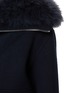  - YVES SALOMON - Fur Collar Wool Cashmere Wool Knit Jacket