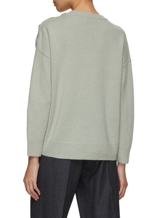 Back View - Click To Enlarge - YVES SALOMON - Wool Cashmere Blend Knit Sweater