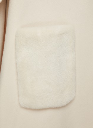  - YVES SALOMON - Reversible Mink Pocket Wool Cape