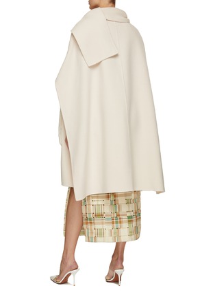 Back View - Click To Enlarge - YVES SALOMON - Reversible Mink Pocket Wool Cape
