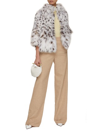 Figure View - Click To Enlarge - YVES SALOMON - Quarter Sleeve Lynx Fur Jacket