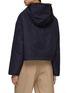 Back View - Click To Enlarge - YVES SALOMON - Mink Fur Trim Reversible Fur Puffer Jacker