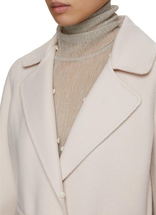  - YVES SALOMON - Mink Fur Collar Belted Coat