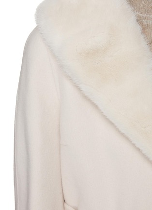  - YVES SALOMON - Mink Fur Collar Belted Coat
