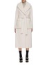 Main View - Click To Enlarge - YVES SALOMON - Mink Fur Collar Belted Coat