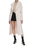 Figure View - Click To Enlarge - YVES SALOMON - Mink Fur Collar Belted Coat