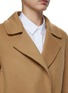 Detail View - Click To Enlarge - YVES SALOMON - Reversible Mink Collar Belted Wool Coat