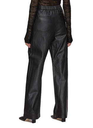 Back View - Click To Enlarge - YVES SALOMON - Wide Leg Leather Pants