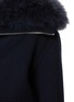  - YVES SALOMON - Fur Collar Wool Cashmere Wool Knit Jacket
