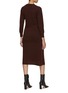 Back View - Click To Enlarge - YVES SALOMON - Belted Wool Cashmere Knit Dress