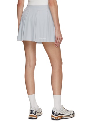 Back View - Click To Enlarge - GOSPHERES - Logo Waistband Pleated Tennis Skirt
