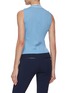 Back View - Click To Enlarge - GOSPHERES - Knit Mock Neck Sleeveless T-Shirt
